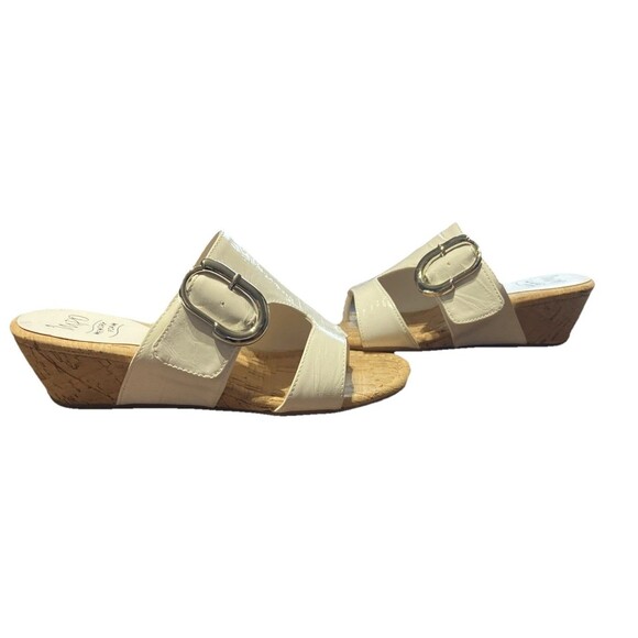 Impo White Wedge Slide Sandals Size 6 - Picture 2 of 7